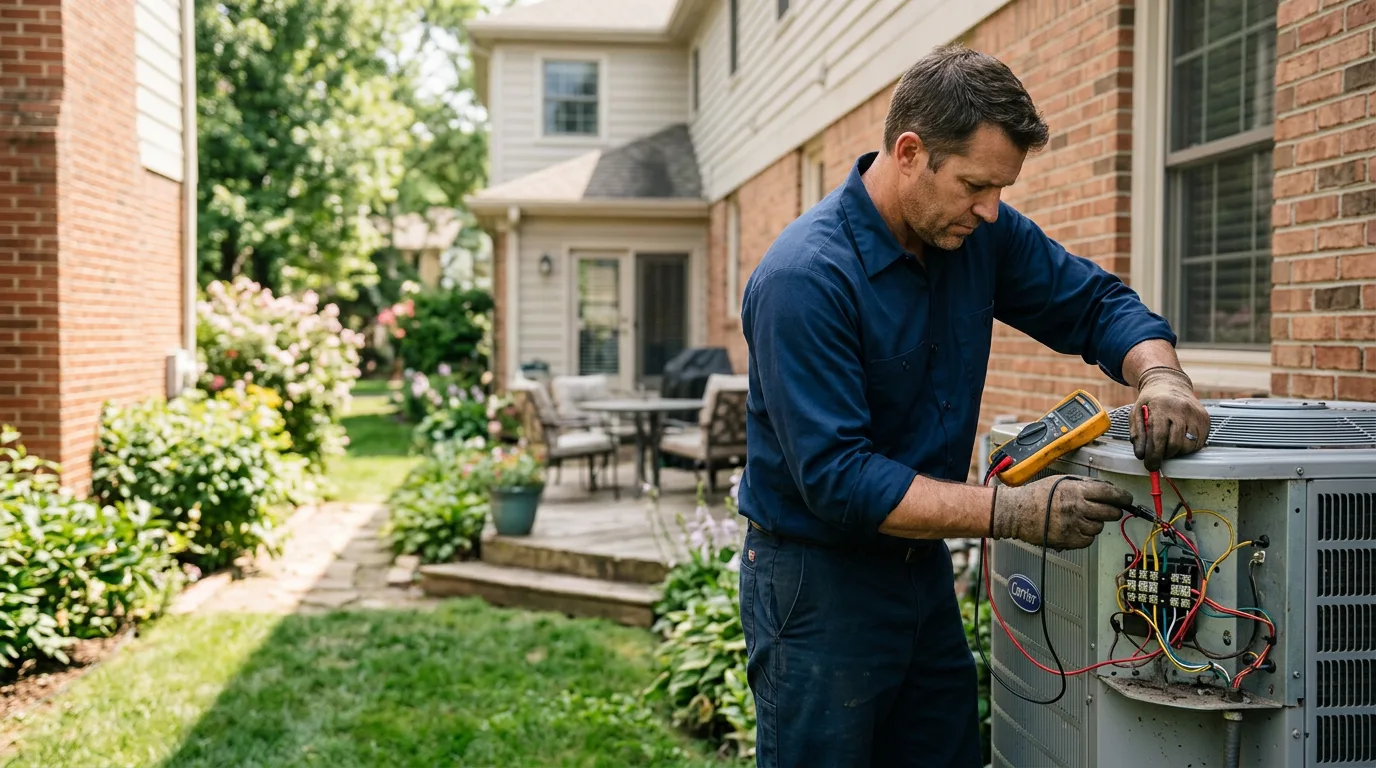 HVAC technician working near Pinon, AZ